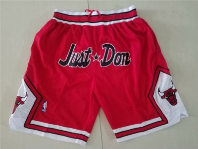 Chicago Bulls Just Don Just Don Red Basketball Shorts