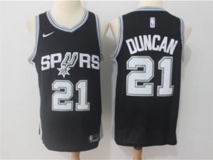 San Antonio Spurs #21 Tim Duncan Black Swingman Jersey