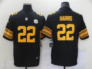 Pittsburgh Steelers #22 Najee Harris Black Color Rush Limited Jersey