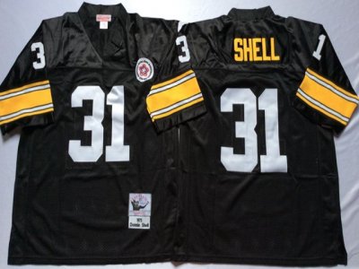 Pittsburgh Steelers #31 Donnie Shell 1975 Throwback Black Jersey