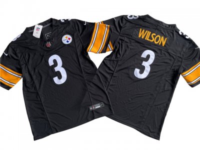 Pittsburgh Steelers #3 Russell Wilson Black Vapor F.U.S.E. Limited Jersey