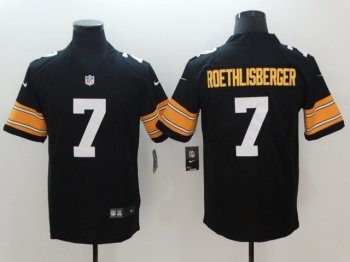 Pittsburgh Steelers #7 Ben Roethlisberger Alternate Black Vapor Limited Jersey