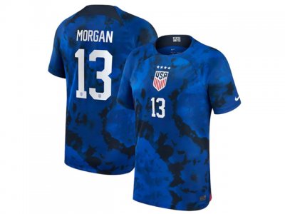 National USA #13 Morris Away Blue 2022/23 Jersey