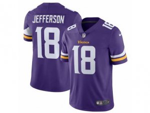 Youth Minnesota Vikings #18 Justin Jefferson Purple Vapor Limited Jersey