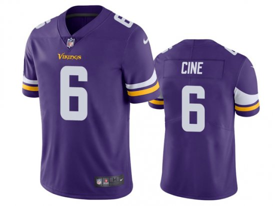 Minnesota Vikings #6 Lewis Cine Purple Vapor Limited Jersey