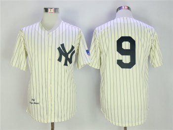 New York Yankees #9 Roger Maris 1961 Cream Throwback Jersey