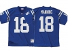 Indianapolis Colts #18 Peyton Manning Throwback Blue Jersey