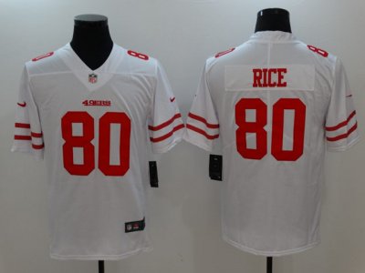 San Francisco 49ers #80 Jerry Rice White Vapor Limited Jersey