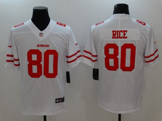 San Francisco 49ers #80 Jerry Rice White Vapor Limited Jersey