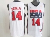 1992 Olympic Team USA #14 Charles Barkley White Jersey