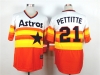 Houston Astros #21 Andy Pettitte Orange Cooperstown Collection Cool Base Jersey