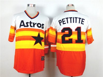 Houston Astros #21 Andy Pettitte Orange Cooperstown Collection Cool Base Jersey