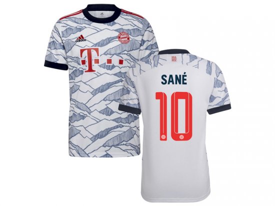 Club Bayern Munich #10 Leroy Sane Third White 2021/22 Soccer Jersey