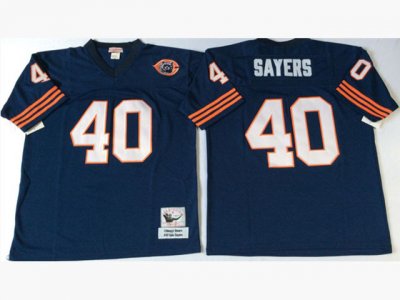 Chicago Bears #40 Gale Sayers Throwback Blue Jersey