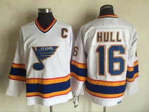 St. Louis Blues #16 Brett Hull CCM Vintage White Jersey