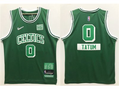Boston Celtics #0 Jayson Tatum 2021-22 Green City Edition Swingman Jersey