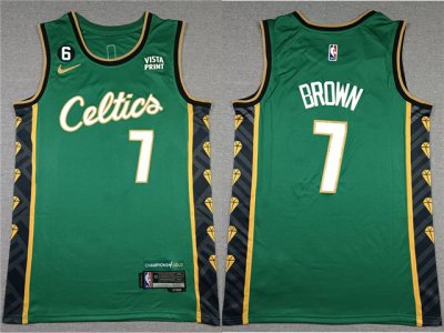Boston Celtics #7 Jaylen Brown 2022-23 Green City Edition Swingman Jersey