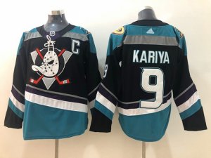 Anaheim Ducks #9 Paul Kariya Alternate Black Jersey