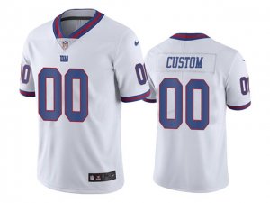 New York Giants Custom #00 White Color Rush Limited Jersey