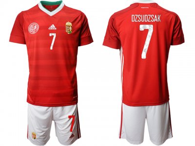 20/21 National Hungary #7 Dzsudzsák Home Red Soccer Jersey