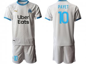 20/21 Club Olympique De Marseille #10 Payet Home White Soccer Jersey