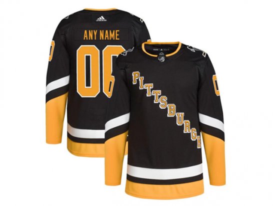Pittsburgh Penguins #00 Alternate Black Custom Jersey