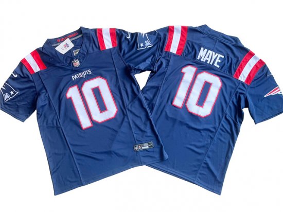 New England Patriots #10 Drake Maye Navy Vapor F.U.S.E. Limited Jersey