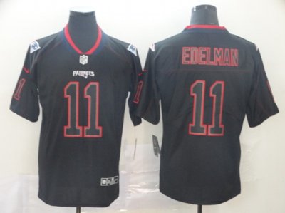 New England Patriots #11 Julian Edelman Black Shadow Limited Jersey