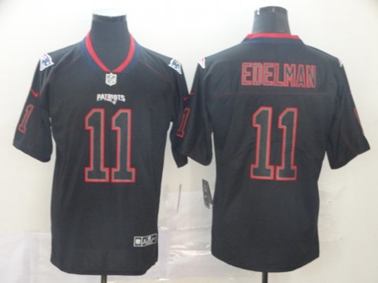 New England Patriots #11 Julian Edelman Black Shadow Limited Jersey