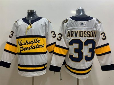 Nashville Predators #33 Viktor Arvidsson White 2020 Winter Classic Jersey