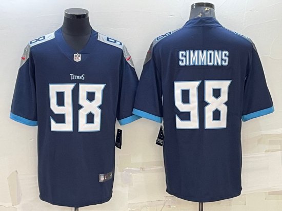 Tennessee Titans #98 Jeffery Simmons Navy Blue Vapor Limited Jersey