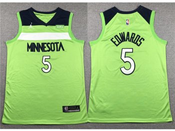 Minnesota Timberwolves #5 Anthony Edwards Green Statement Swingman Jersey