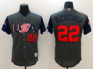 USA #22 Andrew McCutchen Gray 2017 World MLB Classic Jersey