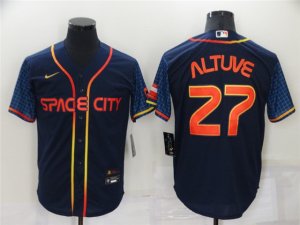 Houston Astros #27 Jose Altuve 2022 Navy City Connect Cool Base Jersey