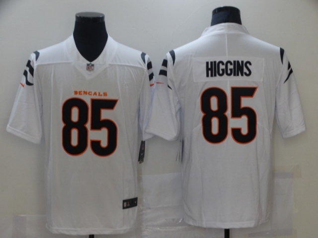 Cincinnati Bengals #85 Tee Higgins White Vapor Limited Jersey - Click Image to Close