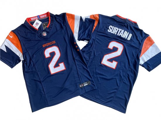 Denver Broncos #2 Pat Surtain II 2024 Navy Vapor F.U.S.E. Limited Jersey