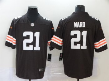 Cleveland Browns #21 Denzel Ward Brown Vapor Limited Jersey