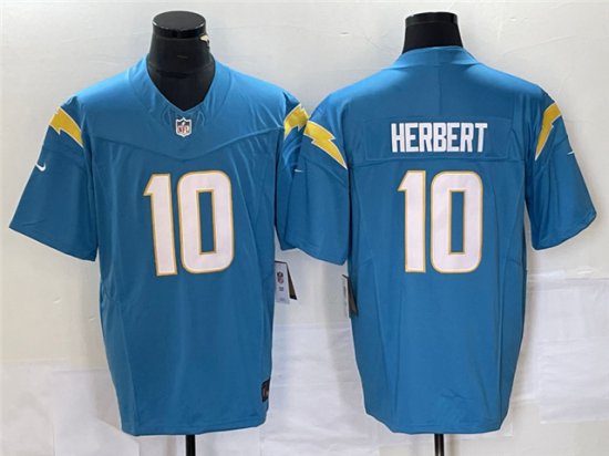 Los Angeles Chargers #10 Justin Herbert Powder Blue Vapor F.U.S.E. Limited Jersey