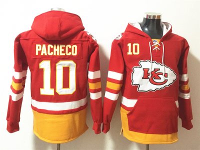 Kansas City Chiefs #10 Isaih Pacheco Red With Pocket Hoodie Jersey