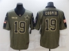 Women's Dallas Cowboys #19 Amari Cooper 2021 Olive Salute To Service Limited Jersey