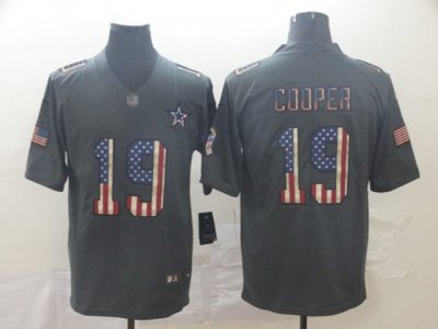 Dallas Cowboys #19 Amari Cooper Black Pays Tribute To Retro Flag Carbon Nike Limited Jersey