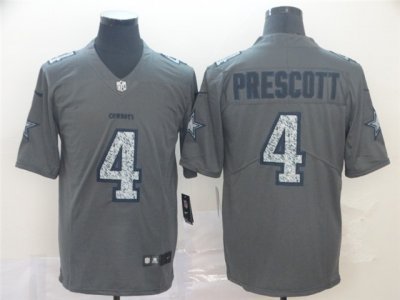 Dallas Cowboys #4 Dak Prescott Gray Camo Limited Jersey