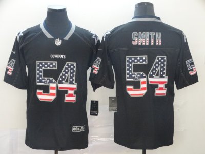 Dallas Cowboys #54 Jaylon Smith Black USA Flag Fashion Limited Jersey