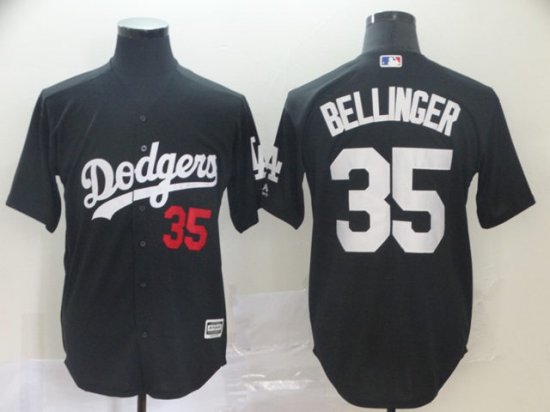Los Angeles Dodgers #35 Cody Bellinger Black Turn Back The Clock Cool Base Jersey