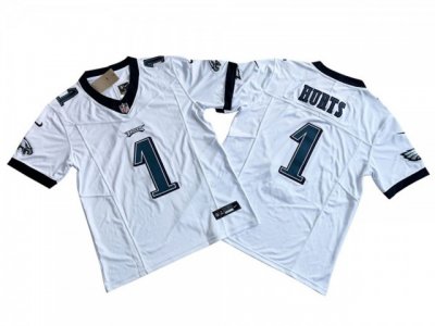 Philadelphia Eagles #1 Jalen Hurts White Vapor F.U.S.E. Limited Jersey