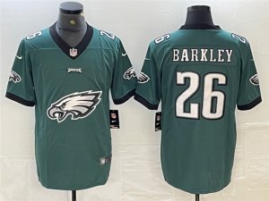 Philadelphia Eagles #26 Saquon Barkley Green Team Big Logo Vapor Limited Jersey