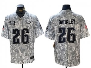 Philadelphia Eagles #26 Saquon Barkley Arctic Camo 2024 Salute To Service Limited Jersey