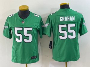 Womens Philadelphia Eagles #55 Brandon Graham Kelly Green Vapor F.U.S.E. Limited Jersey