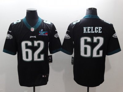 Philadelphia Eagles #62 Jason Kelce Black Super Bowl LVII Limited Jersey