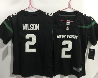 Womens New York Jets #2 Zach Wilson Black Vapor Limited Jersey